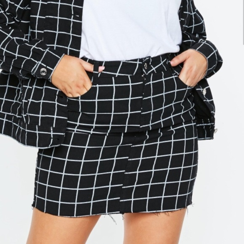 Plus Size Misguided Black and White Skirt